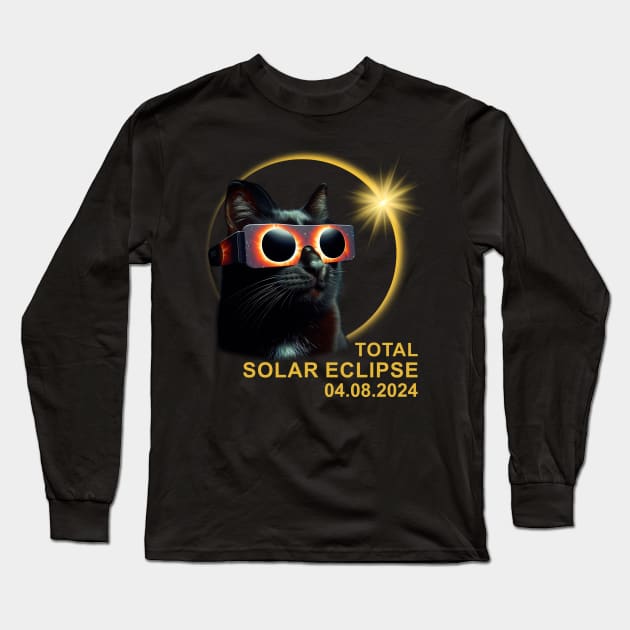 Total Solar Eclipse 2024 Long Sleeve T-Shirt by Emma Creation